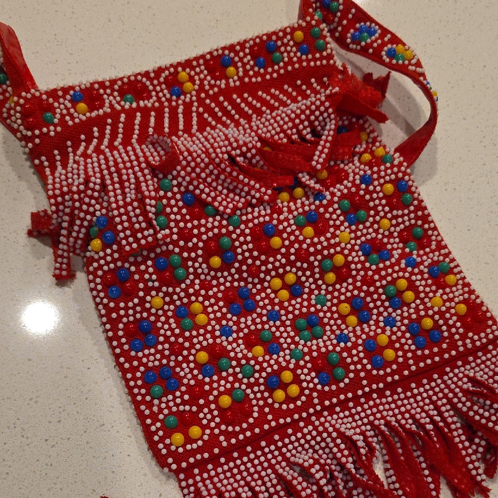 Colorful Beaded Fringe Bag